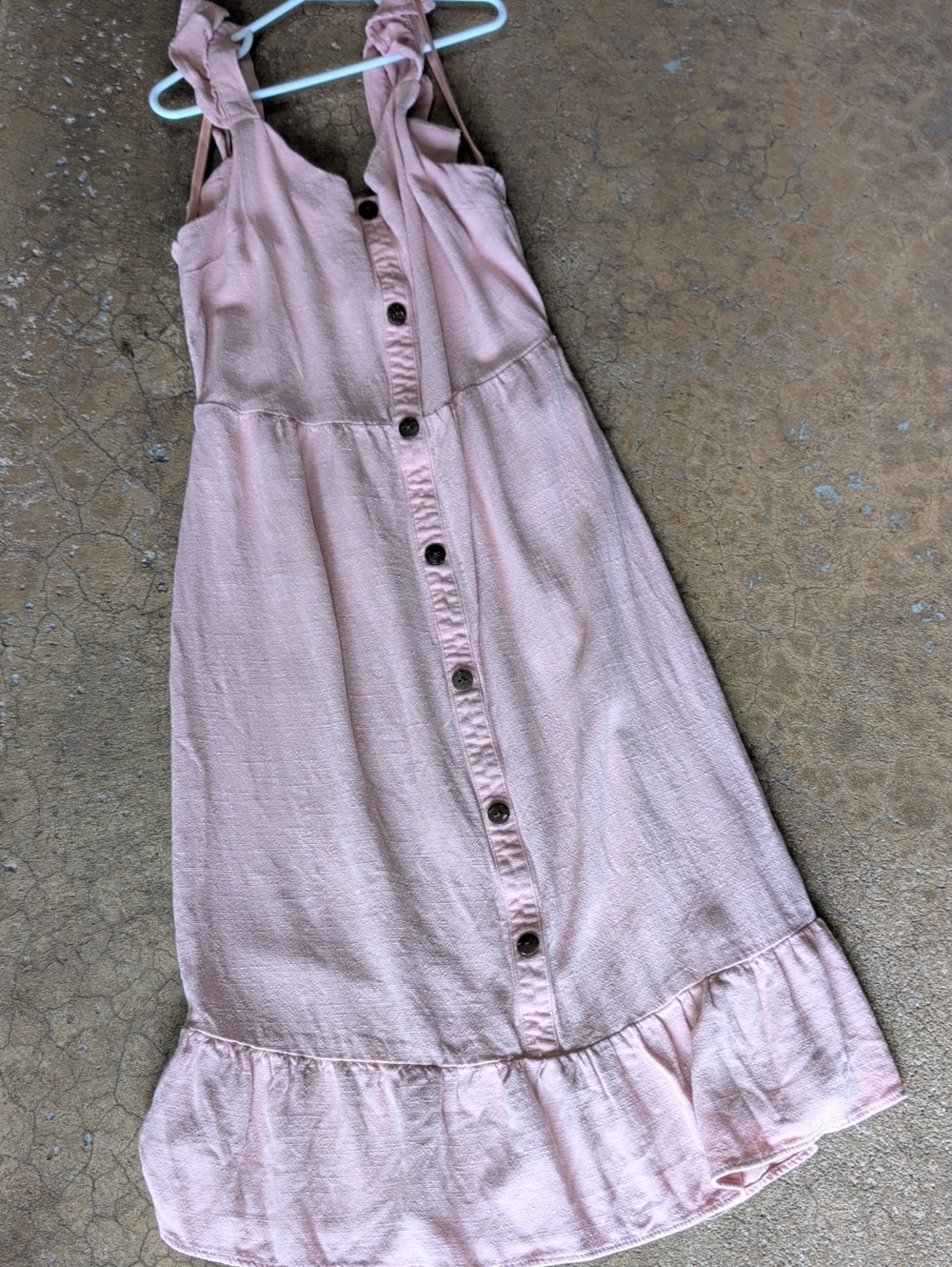 Pink Button-Front Sundress